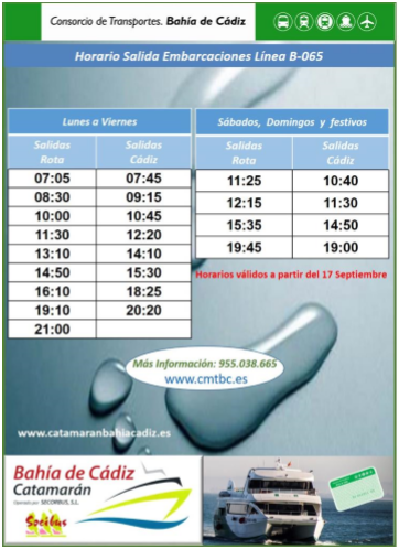 horarios de catamaran