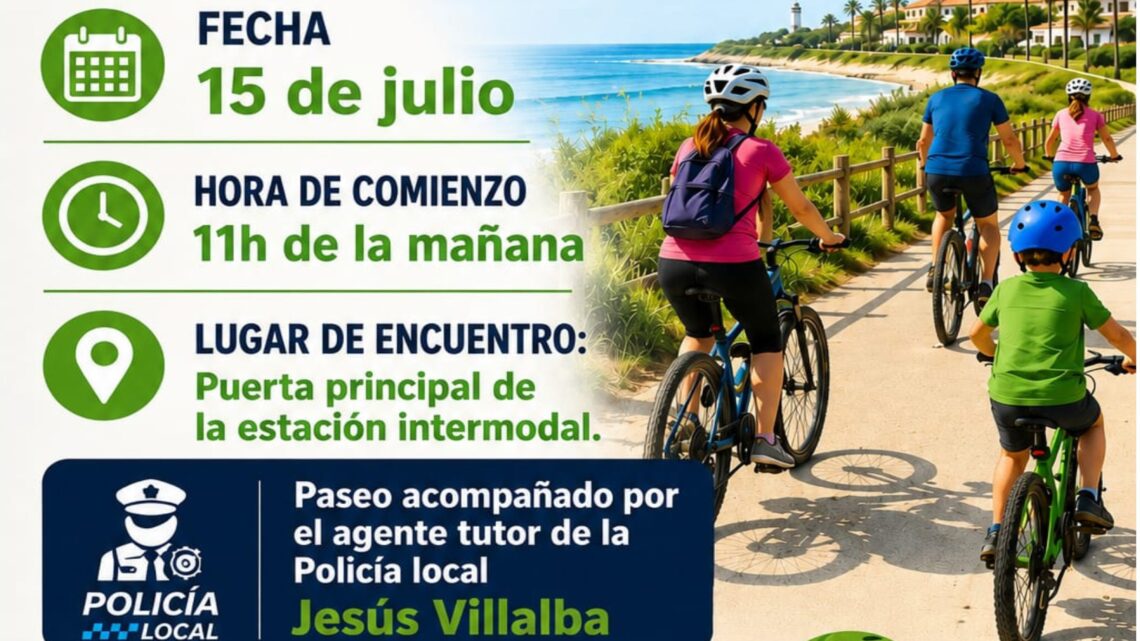 Paseo en bici por Costa Ballena el 15 de julio como actividad de ocio saludable