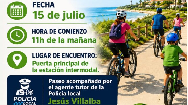 Paseo en bici por Costa Ballena el 15 de julio como actividad de ocio saludable
